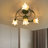 4-Light Floral Shade Semi Flush Mount