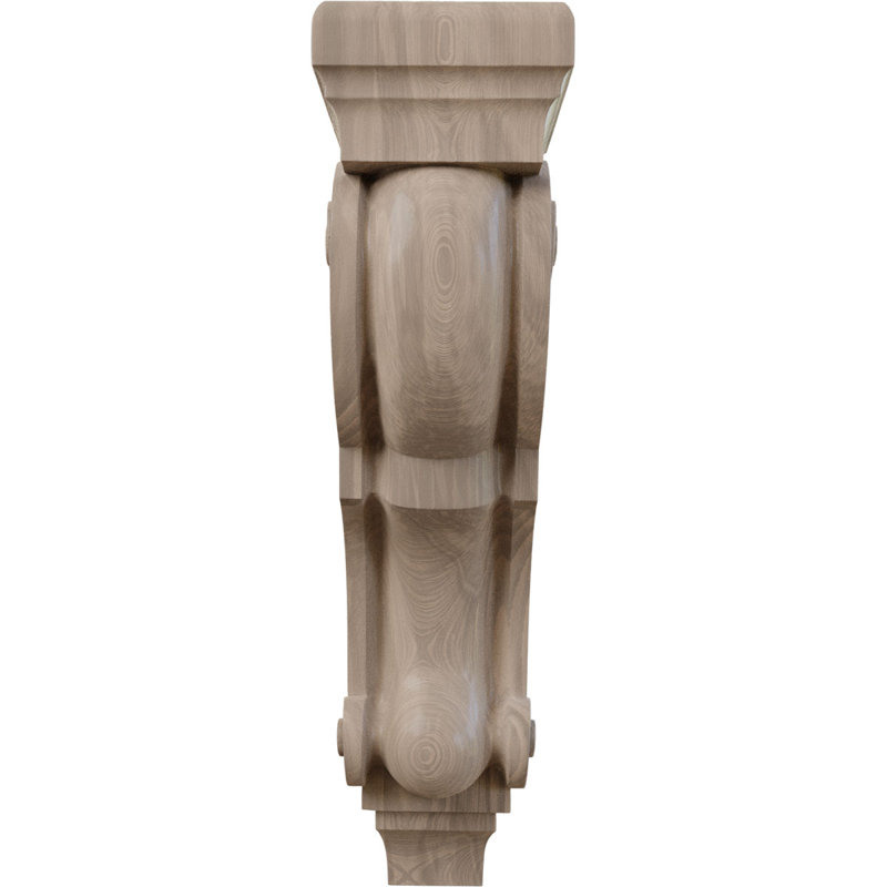 Corbeau traditionnel, Noyer, H 22 po x l 6,5 po x P 8 po