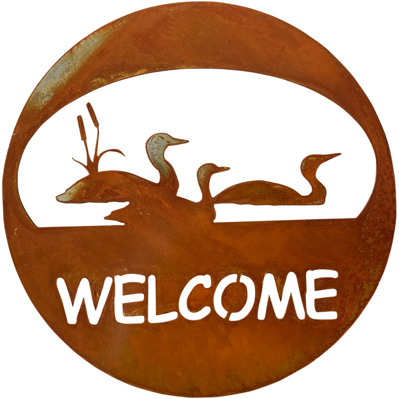 Cercle de bienvenue Loon, Patine rouillée naturelle