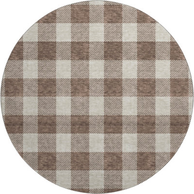 Premium Machine Washable Prisco Brown Rug