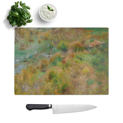 Fox Watching the Ducks by Bruno Liljefors Chopping Board