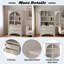 Armoire de rangement vitrée avec 2 tiroirs et tablettes réglables-1888098457
