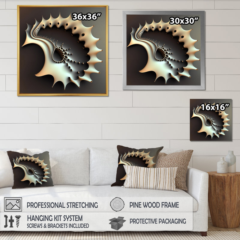 3D Fractal Universe - impression, H 30 po x l 30 po x P 1 po, Toile tendue