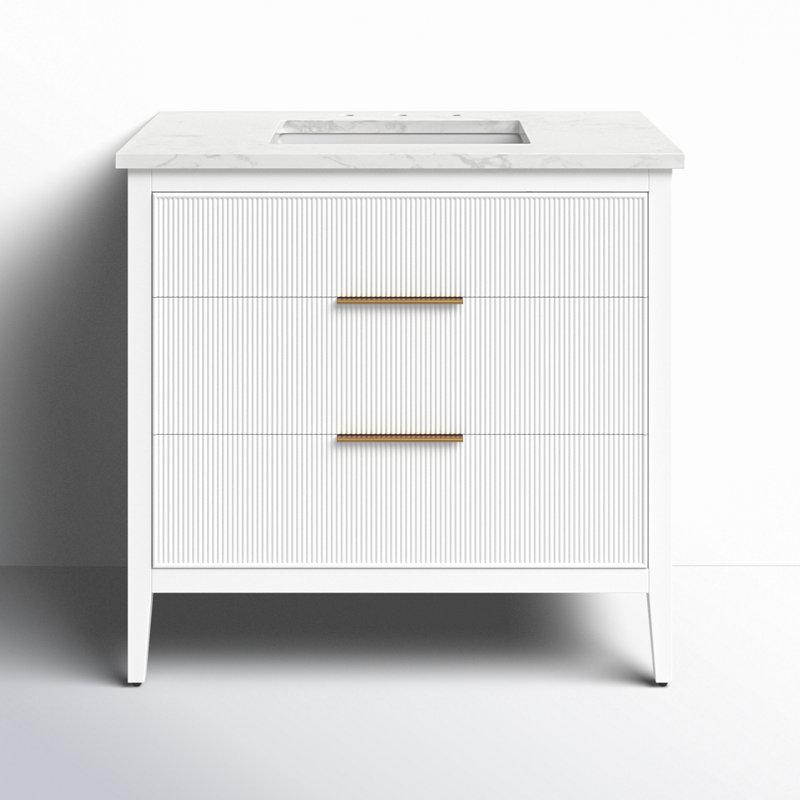 Emma 36" W Single Vanity, White
