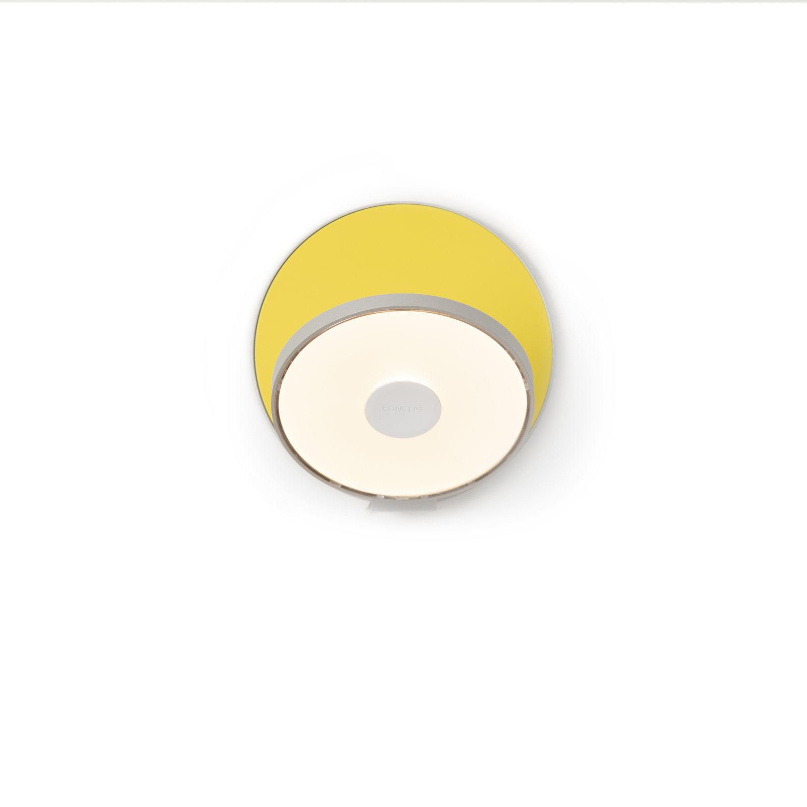 Gravy Single Light Dimmable LED Flush Mounted Sconce, Matte Yellow/Silver