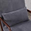 Chaise d'appoint Mid-Century moderne en bois d'hévéa avec coussin lombaire-1960672675-1960672673