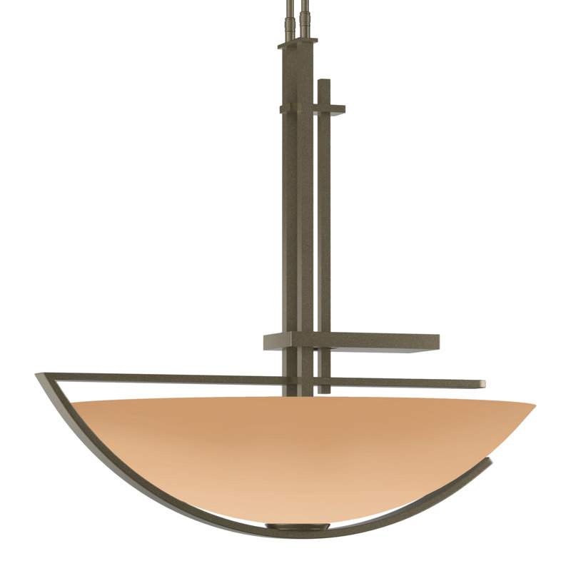 Ondrian 3 - Light Unique/Statement Bowl Pendant, Sand, Soft Gold