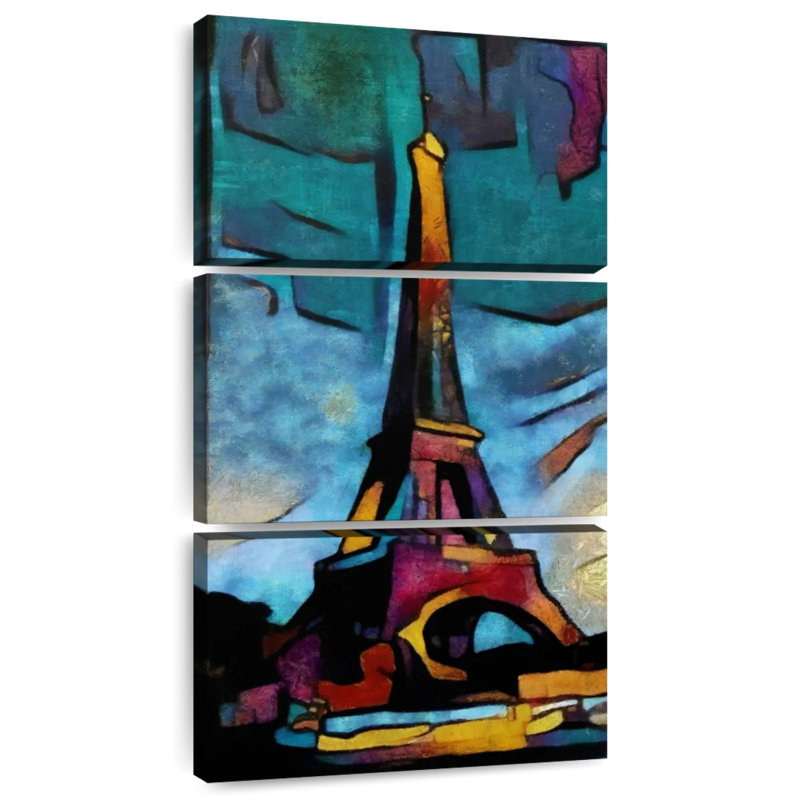 Abstract Eiffel Tower, 32" H x 15" W