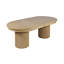 Ensemble de salle à manger à piédestal double 102 po Larson - Table naturelle avec chaises beiges-1054967605-1054967607