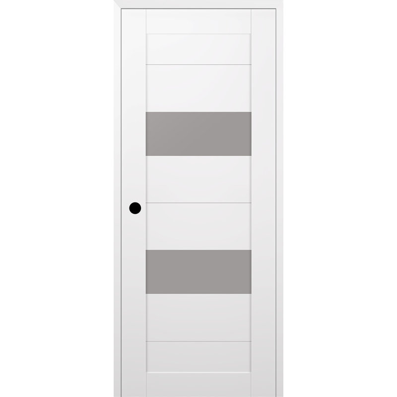 Porte standard préfabriquée en bois manufacturé massif Berta DIY-FRIENDLY, 17,75 po x 79,38 po, Droite