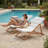 Folding Deck Chair With Cushions, Lawn And Beach Chairs-164410888