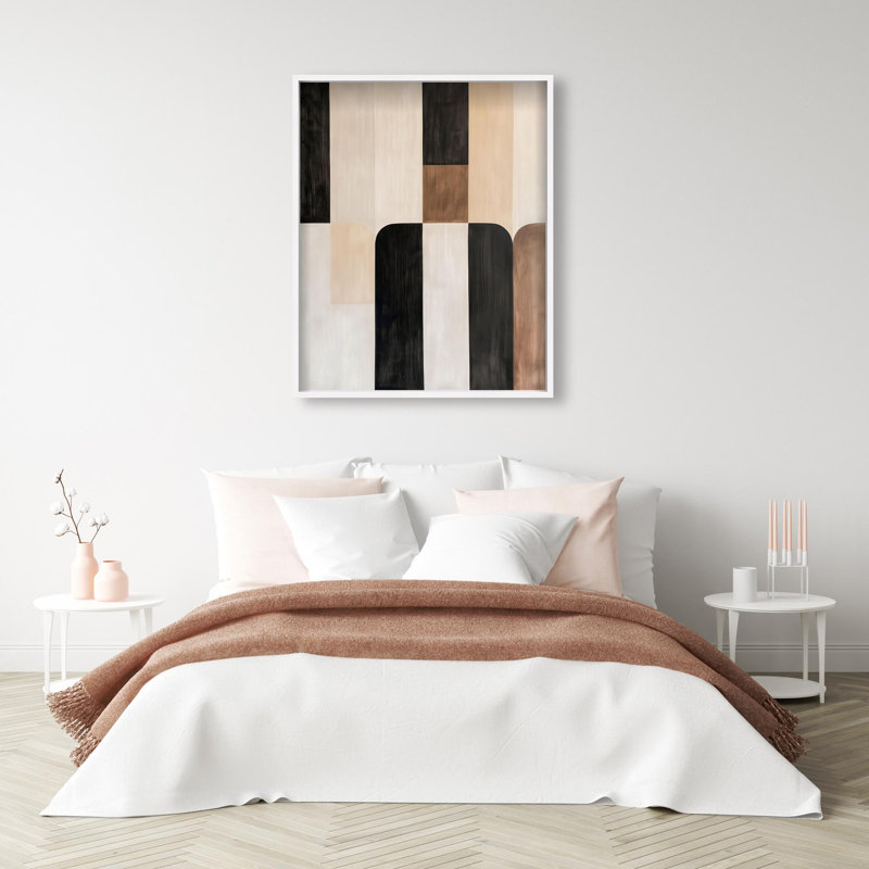 Oliver Gal Veiled Spaces II Abstract - Luxury Shadowbox Framed Wall Art, 46.5'' H x 37.5'' W, White