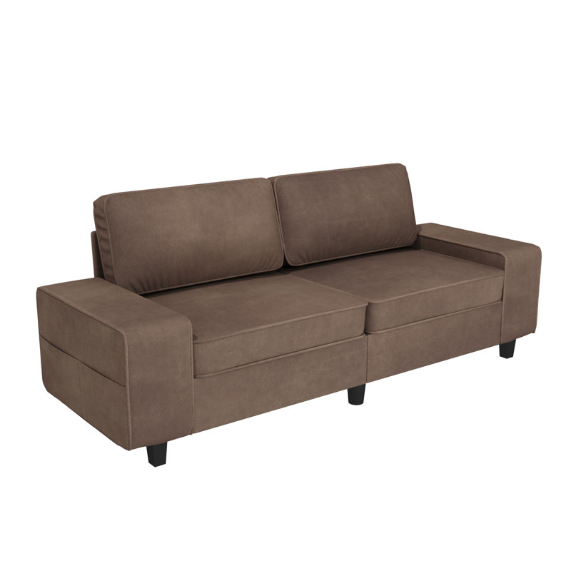 Causeuse de salon de style moderne, Tissu café
