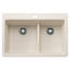 Liven SILGRANIT 33" L x 22" W Double Basin Drop-In/Undermount Kitchen Sink-98682034