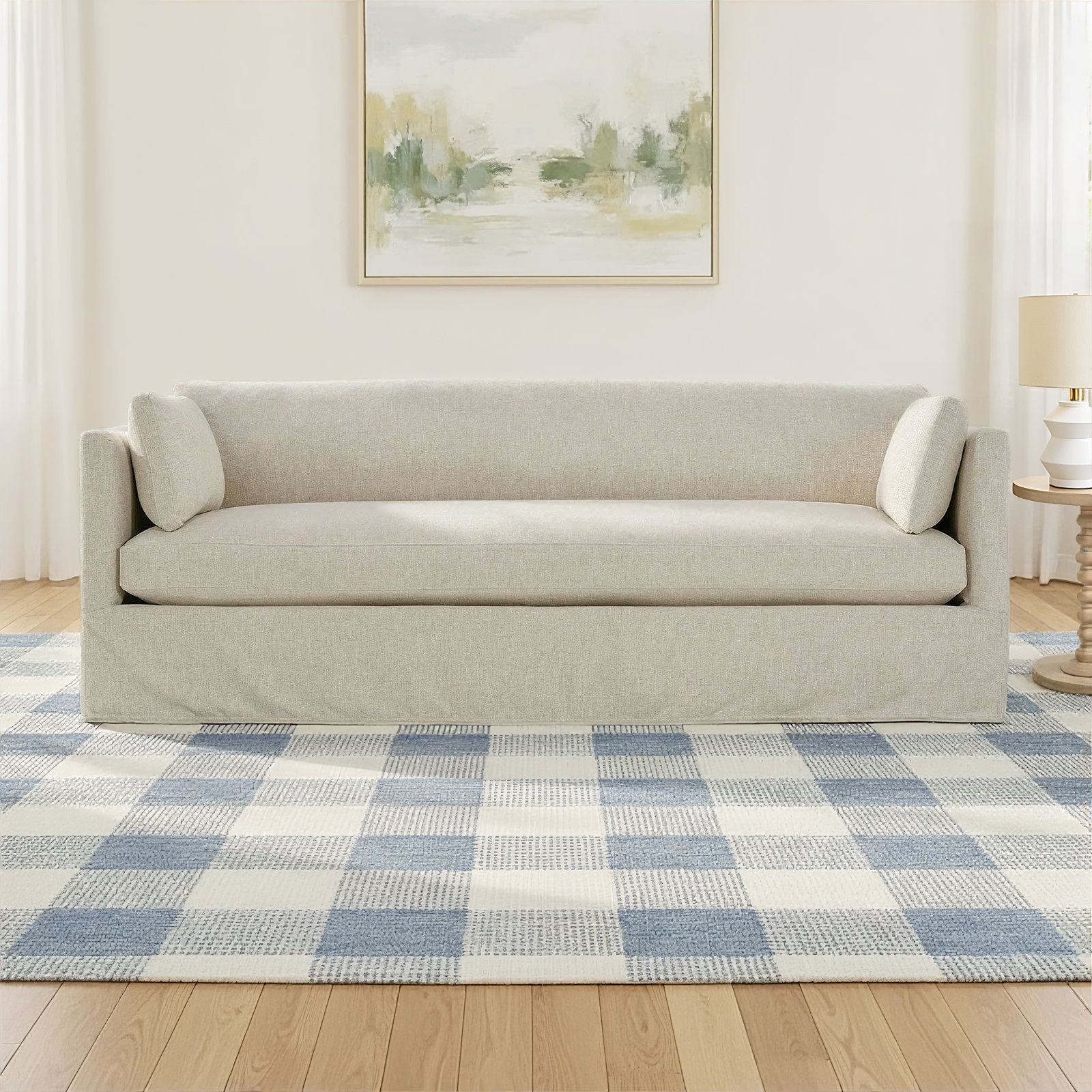 Madeline 90" Sofa, Natural Linen (11615-19)