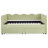 Full Size Cozy Gingham Daybed with Two Storage Drawers, with USB Port and Adorable Wave Shaped, Linen Fabric-633162983-633162980
