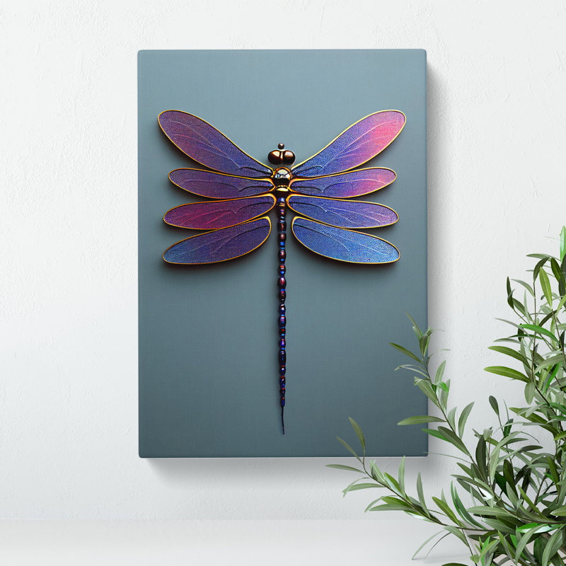 Precious Dragonfly - Wrapped Canvas Print, 50cm H x 35cm W x 3cm D