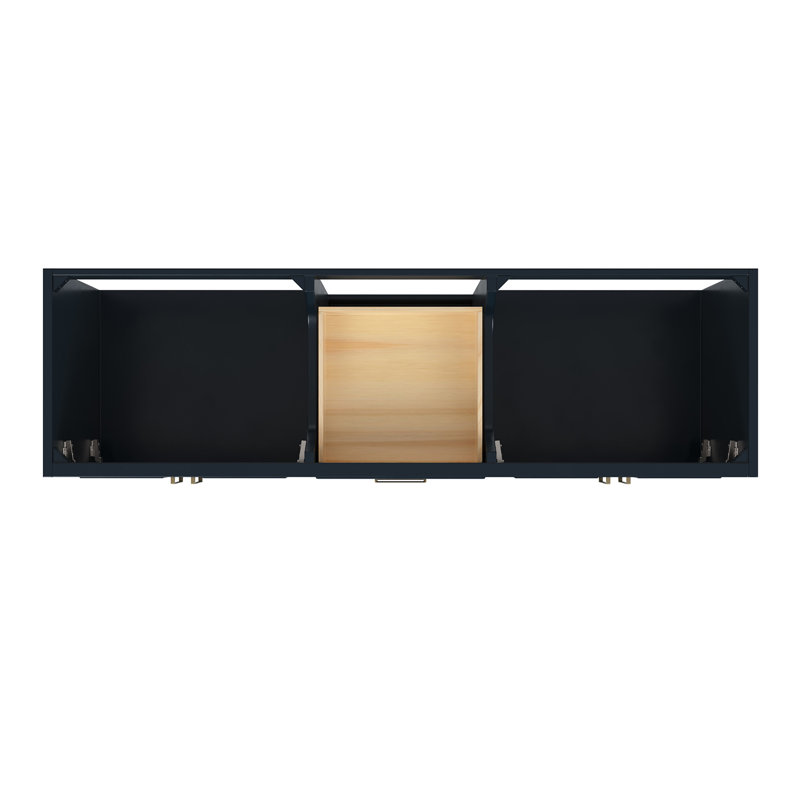 Stafford 72.75'' W Double Bathroom Vanity Base, Midnight Blue