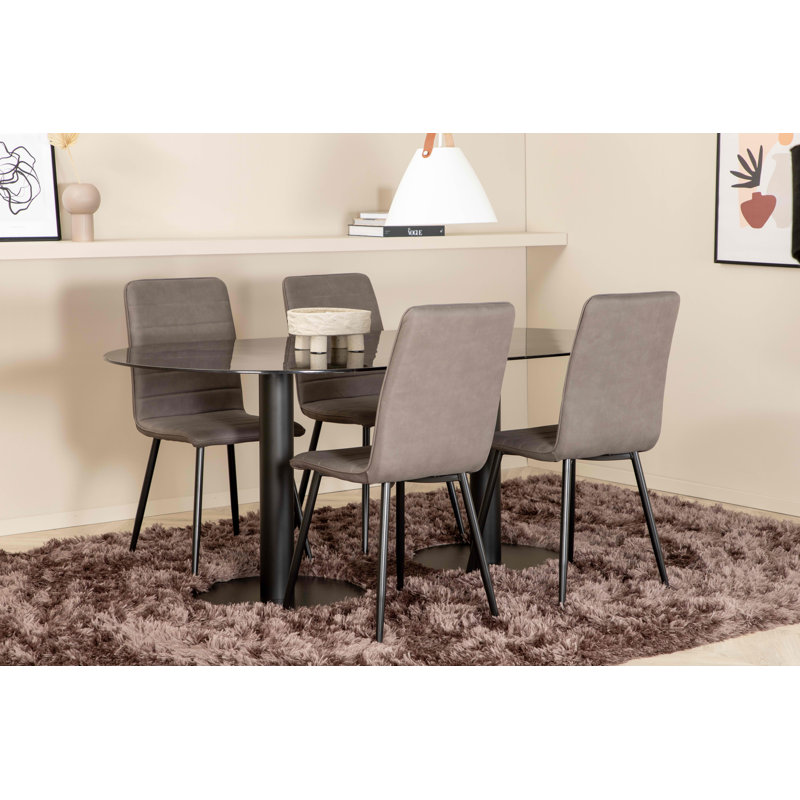 Pillan 4 - Person Dining Set, Grey