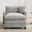 Fauteuil d'appoint surdimensionné en chenille de nuage avec repose-pieds Schmucker-1398885996