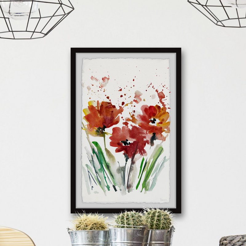 «Flowers Smudge», reproduction encadrée, H 24 po x l 16 po x P 1,5 po