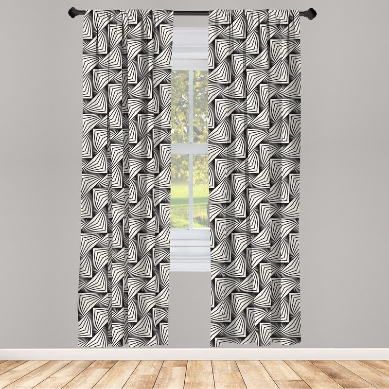 Rideaux à 4 panneaux East Urban Home, L 56 po x L 63 po