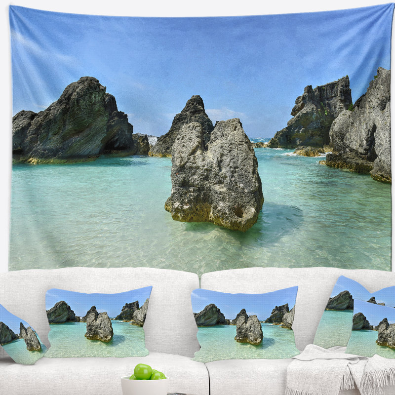 Tapisserie cove bermudes beach cheval bay, H 50 po x l 60 po