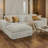 Kelvera Boneless 108-Inch Modern Sectional Sofa with High-Density Foam and Interchangeable Chaise Options-123817798