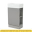 Meuble-lavabo 18,6 po avec lavabo, meuble-lavabo avec tablette à deux niveaux, orientation gauche ou droite, gris