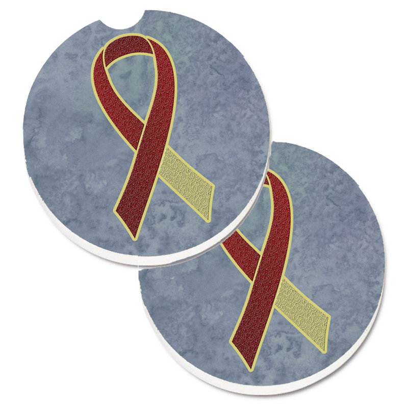 Sous-verre Ribbon for All, Gris / Bourgogne