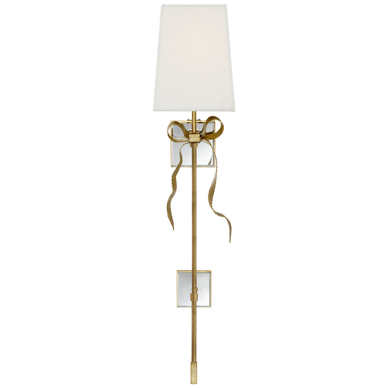 Ellery Glass 1 - Light Wallchiere, Cream, Soft Brass