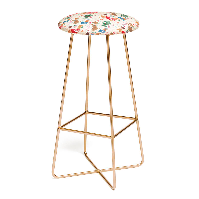 Tabouret de bar 28 po Dmareon, Or