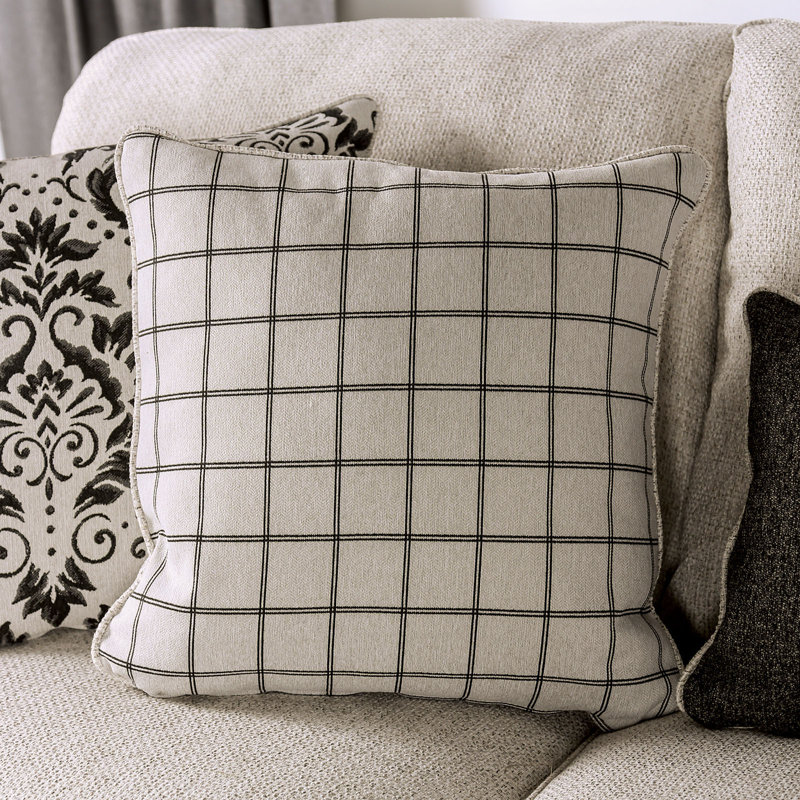 93.4" W Transitional Sofa, Ivory