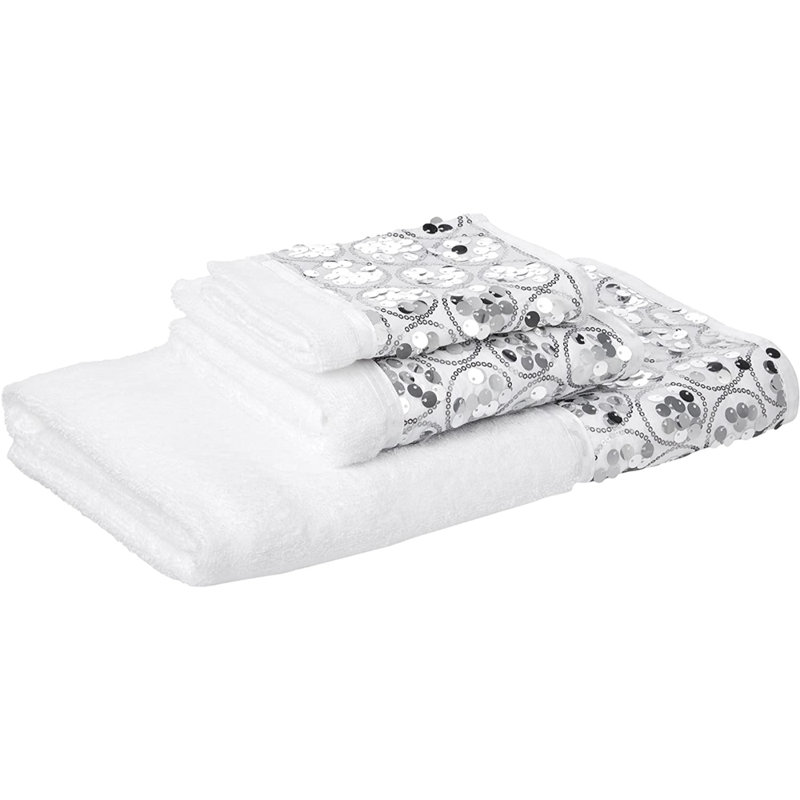 Ensemble de serviettes 3 pièces Ced, Blanc