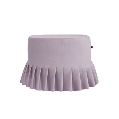 50cm Wide Round Solid Colour Ottoman