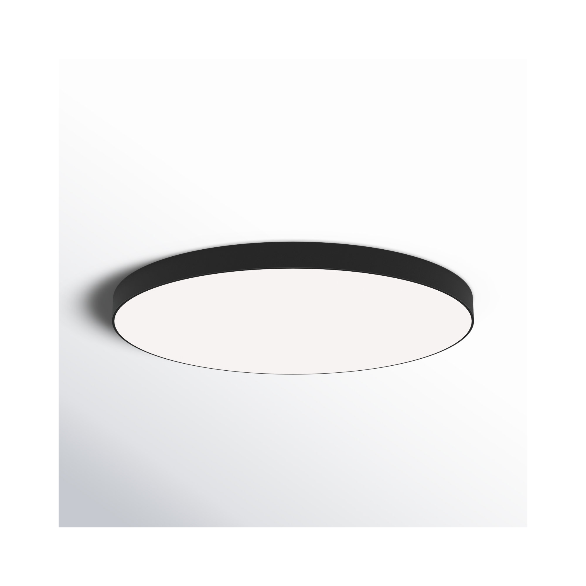 Warrenton Single Light Acrylic LED Flush Mount, Black, 0.75" H 11" W x 11" D