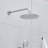 10-Inch Shower System, Slide Bar Shower Faucets Sets Complete Round Shower Heads And 5-Spray Handheld Combo, Wall Mounted Matte Black Shower Faucet