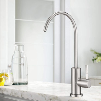 Stainless Steel Drinking Tap - No Drip, 360 Swivel, , Stylish High Faucet Rotation, Dirt, Corrosion