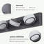 Luminaire de salle de bain à DEL 6 lumières DEL noir moderne pour salle de bain