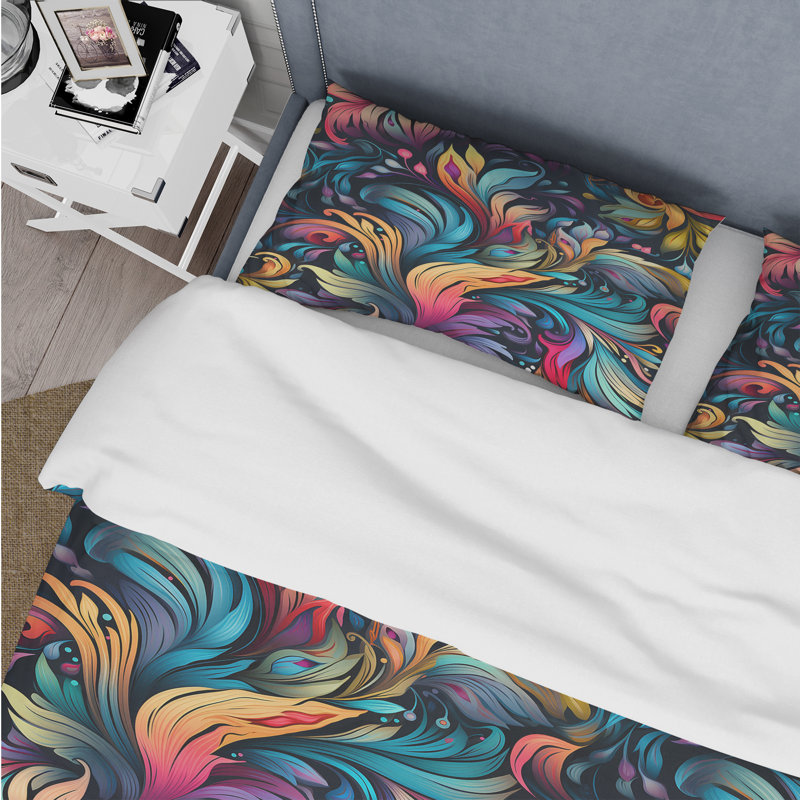 Literie artistique Boho, Housse de couette simple + 1 taie décorative stan