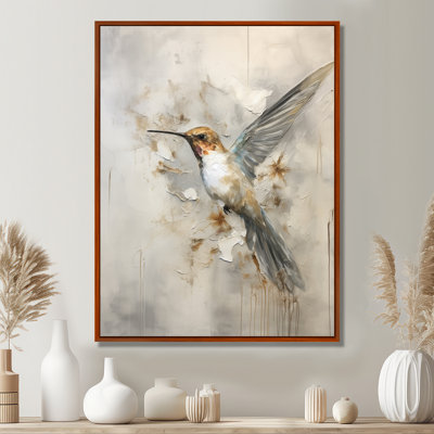 Colibri floral flottant II - Art mural colibri