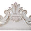 39 pouces, sculptures murales sculptées florales, magnifique art mural en bois blanc Shabby Chic