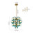 19 - Light Modern Gradient Blue Tiered Bubble Chandelier