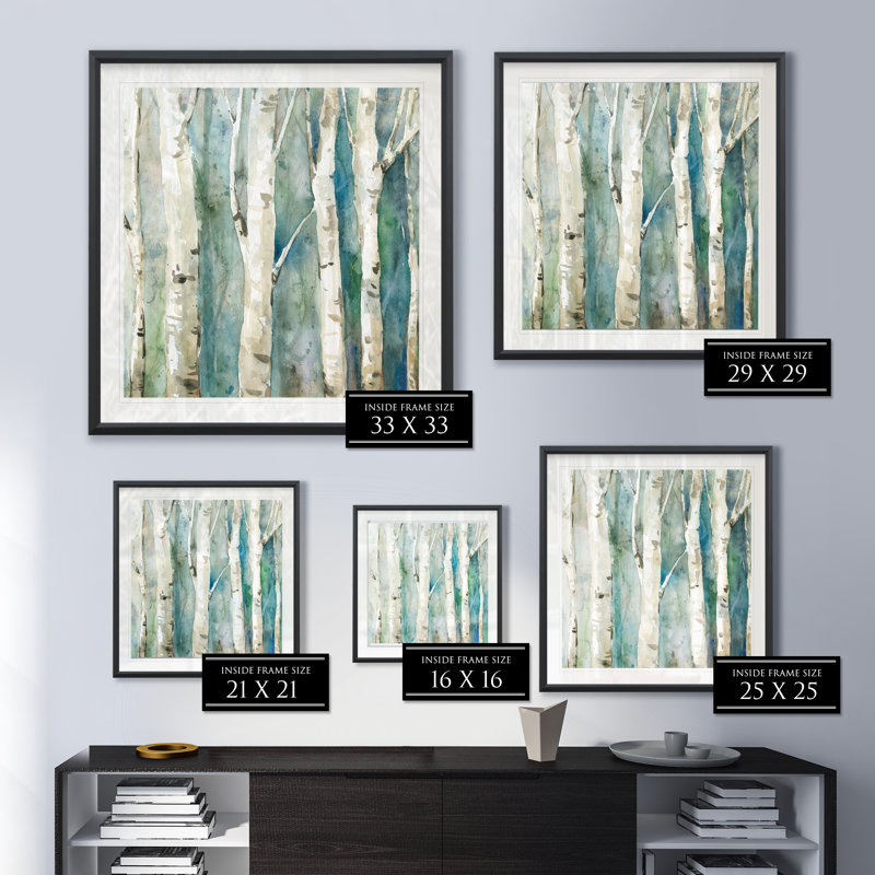 River Birch II, reproduction encadrée, H 26,5 po x l 26,5 po x P 1,5 po