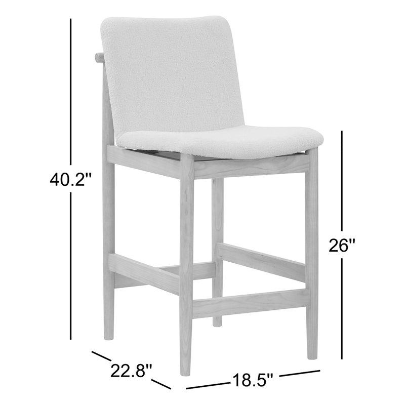 Daffodil Boucle Counter Stool, Oatmeal