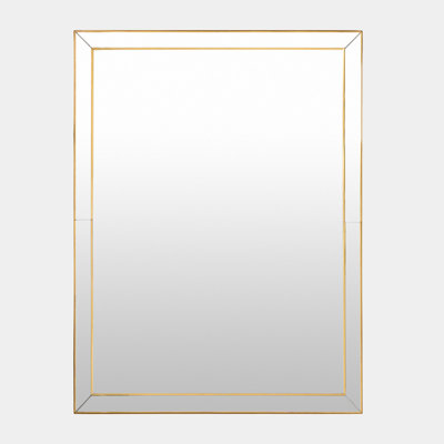 Lovely Rectangle Stainless Steel Beveled Mirror