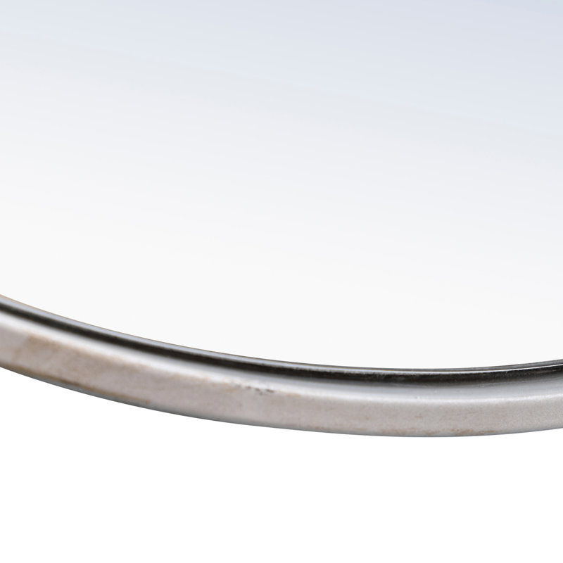Miroir décoratif moderne et contemporain Sabine, Argent, 39 po x 39 po