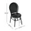 Idle Hour Outdoor Black Bistro Chair Metal Frame Woven Wicker