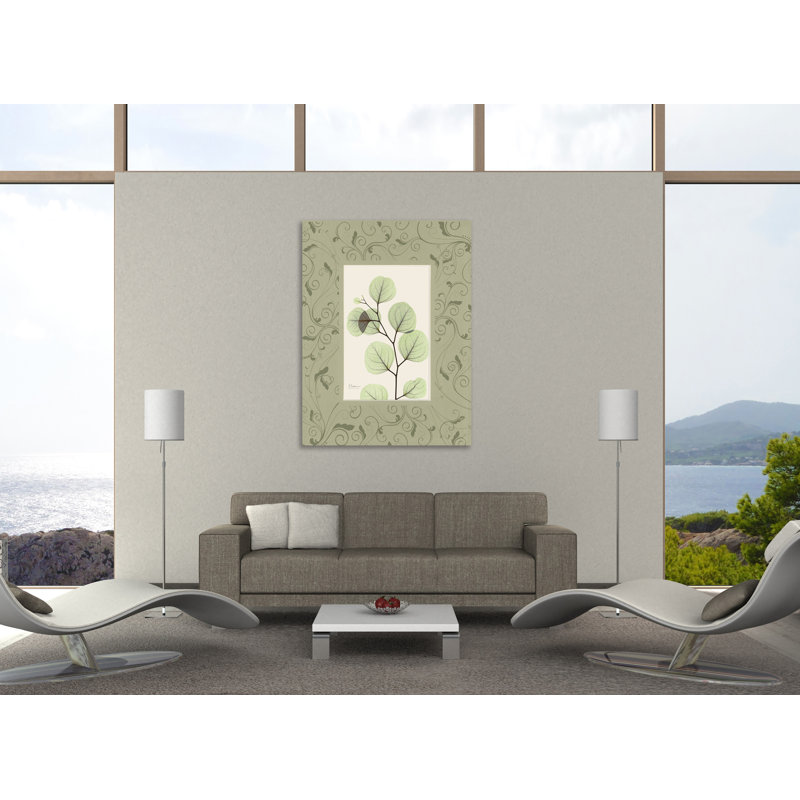 "Eucalyptus", toile tendue par Albert Koetsier, H 20 po x l 15 po x P 1,5 po