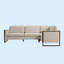 104 In. Square Arm 2-Piece L Shaped Sectional Sofa